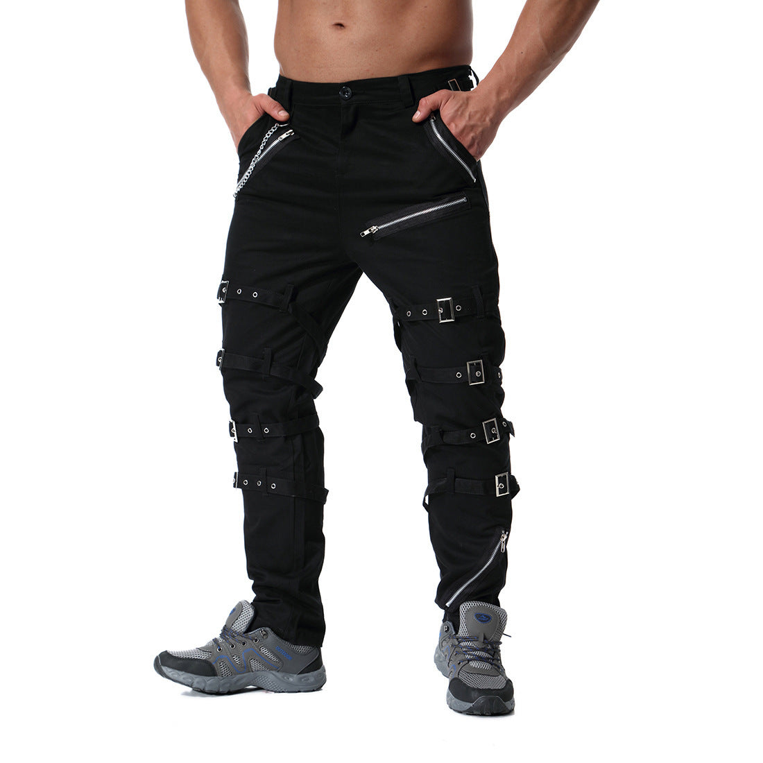 Men's cargo pants with a versatile cut and stylish hooks Chic and Style