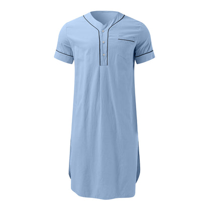 Robe courte à manches courtes pour femmes avec un col montant moderne et une patte de boutonnage pratique Chic und Stil