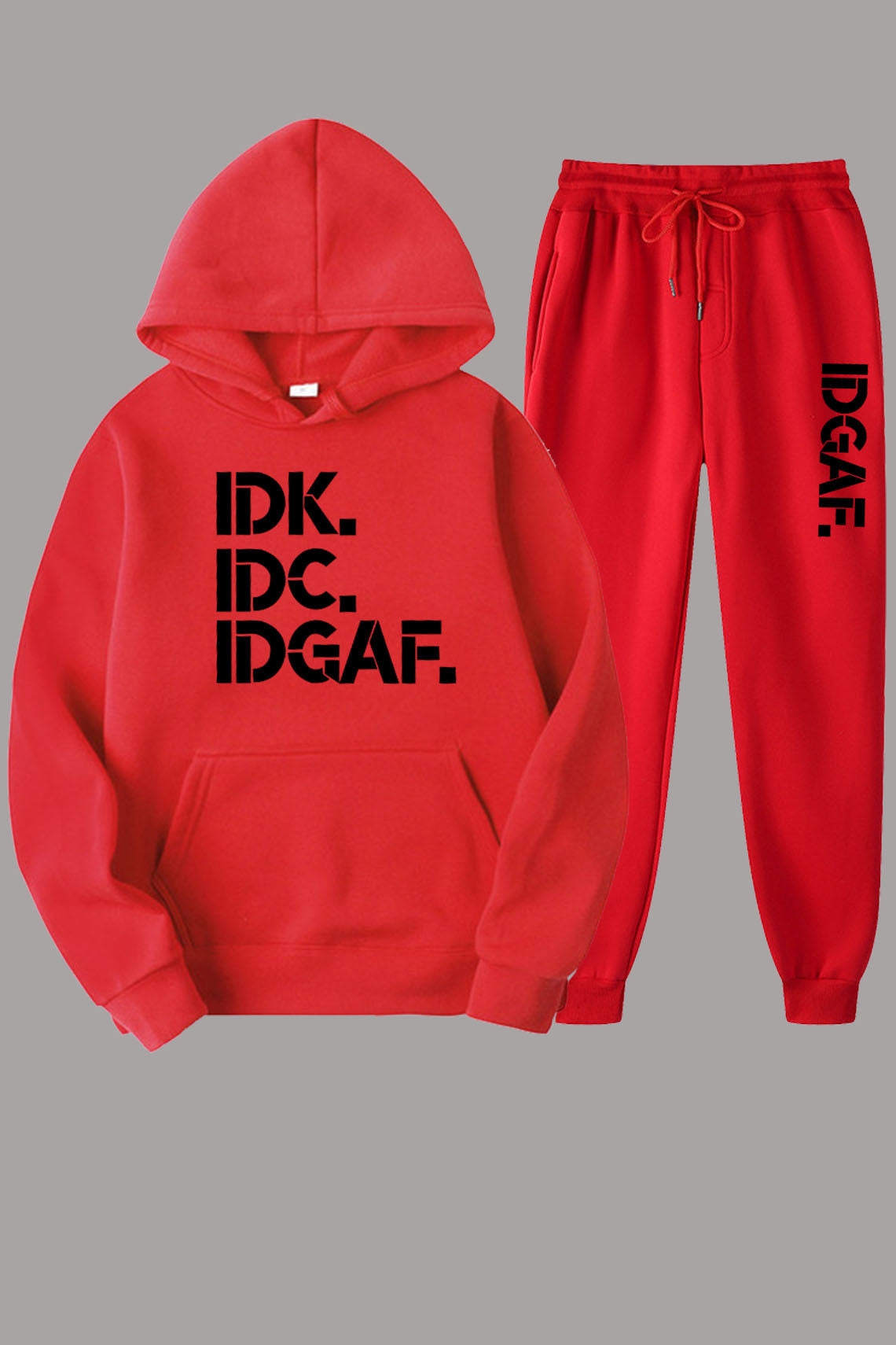 Hoodie and jogger pants set for women with an impressive slogan design Chic and Style