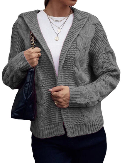 Dames cardigan avec capuche et motif en macramé Chic und Stil