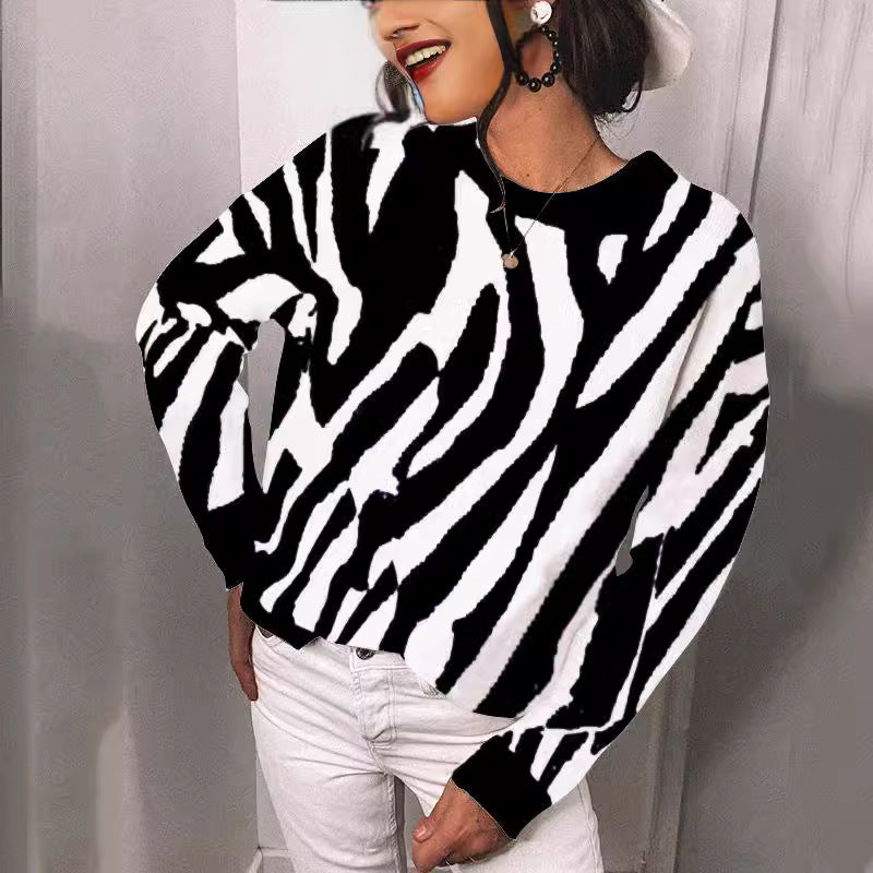 Pull en tricot pour femmes avec un motif rayé moderne et une coupe décontractée Chic und Stil