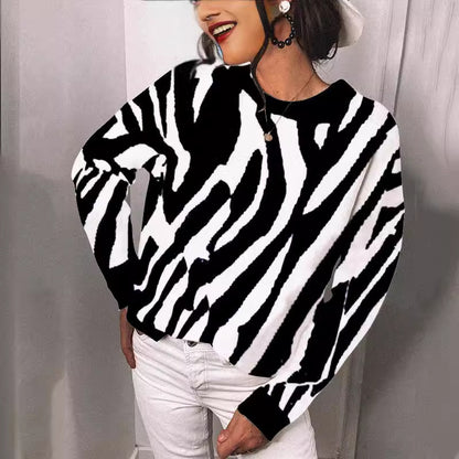 Pull en tricot pour femmes avec un motif rayé moderne et une coupe décontractée Chic und Stil