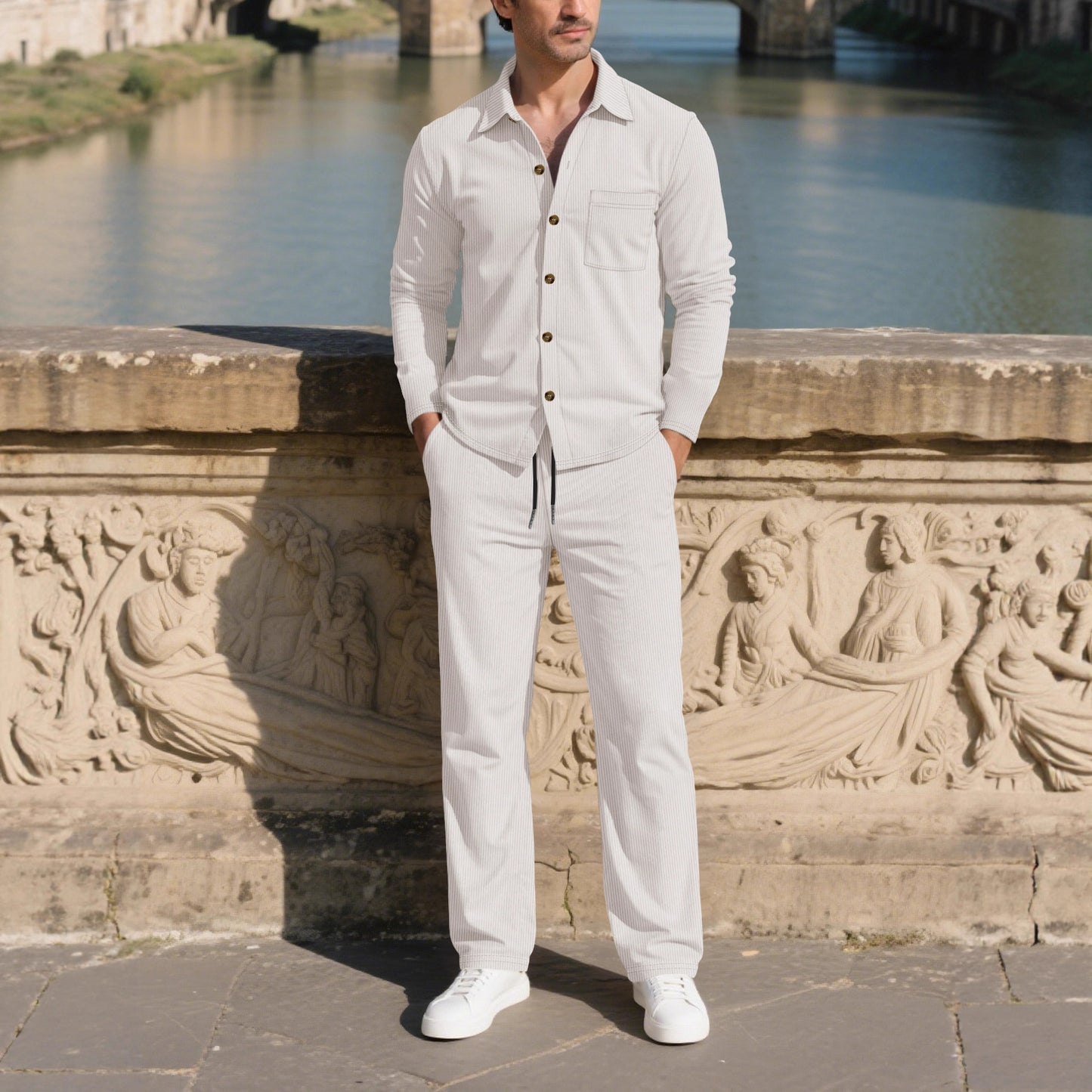 Costume décontracté élégant pour hommes avec design structuré et poches pratiques Chic und Stil