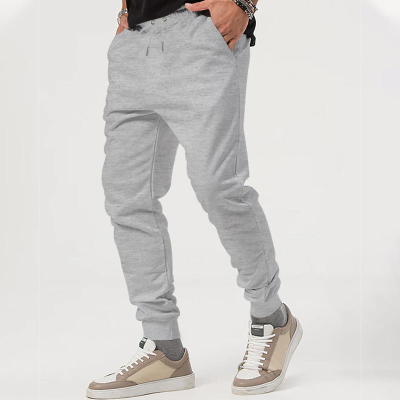 Men's casual jogging pants with elastic waistband and side zip pockets Chic and style