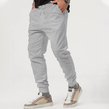 Men's casual jogging pants with elastic waistband and side zip pockets Chic and style