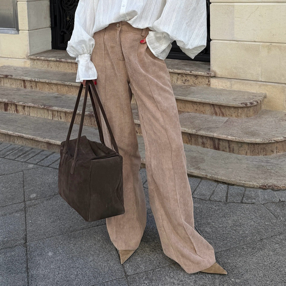 Chic and Style wide corduroy pants for women