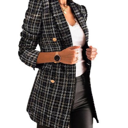 Dames Élégant blazer en tweed Chic und Stil