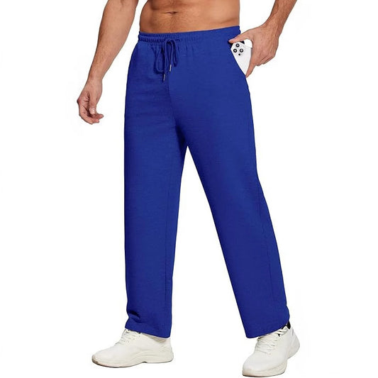Comfortable sports pants for men with elastic waist and side pockets Chic and Style