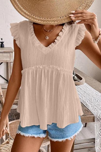 Blouse en viscose légère pour femmes avec détails en volant et coupe décontractée Chic und Stil