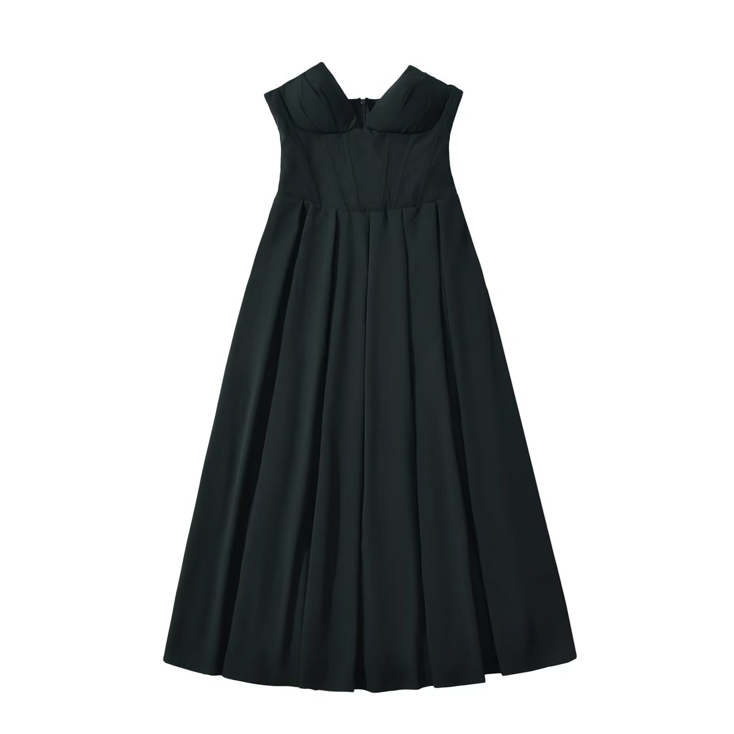 Robe maxi femme avec décolleté bustier élégant et jupe fluide Chic und Stil