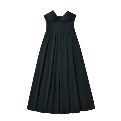 Robe maxi femme avec décolleté bustier élégant et jupe fluide Chic und Stil