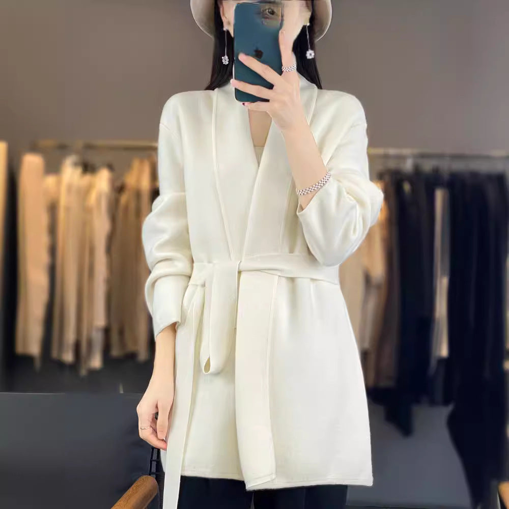 Dames Gilet à la mode avec ceinture Chic und Stil