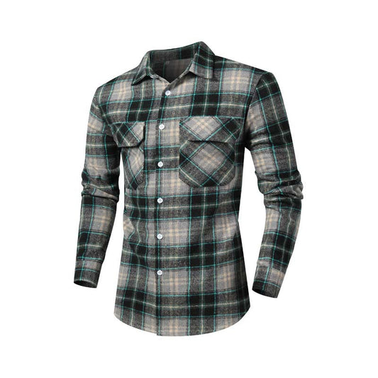 Chemise en flanelle pour hommes avec un motif à carreaux classique et des poches poitrine Chic und Stil