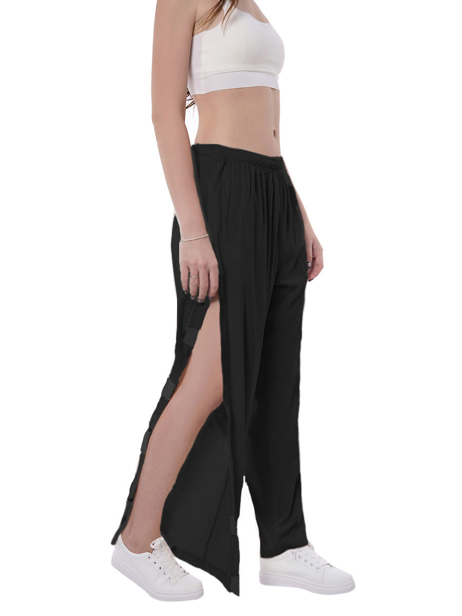 Chic and Style Casual Palazzo Pants for Women with Side Slits and Elastic Waist