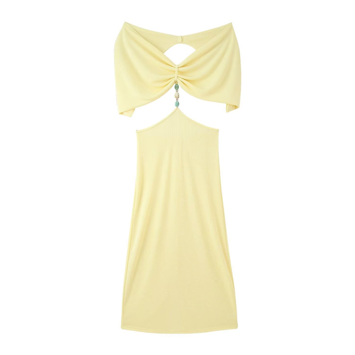 Robe maxi femme avec une découpe séduisante et des détails de volants élégants Chic und Stil