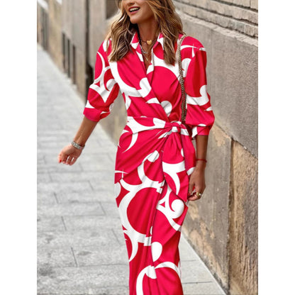 Femme Robe Enveloppante Élégante Chic und Stil