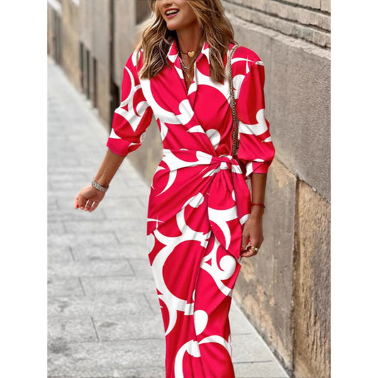 Femme Robe Enveloppante Élégante Chic und Stil