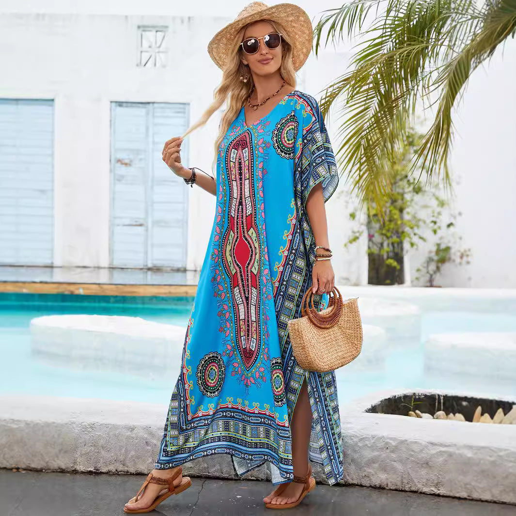 Femmes Robe Maxi Kaftan Bohémien Chic und Stil