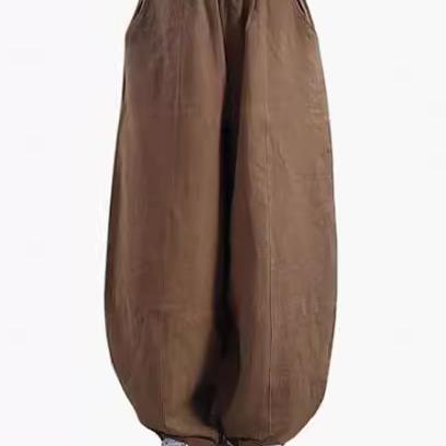 Wide linen pants for women with elastic waistband and convenient pockets Chic und Stil