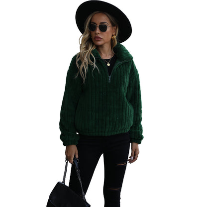 Pull-over en polaire pour femmes dans un style décontracté Chic und Stil