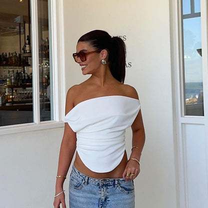 Blouse à volants off-shoulder pour femmes Chic und Stil