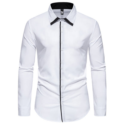 Chemise pour hommes élégante avec col contrasté Chic und Stil
