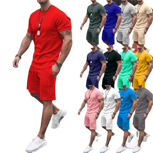 Ensemble d'été sportif pour hommes avec t-shirt respirant et shorts Chic und Stil