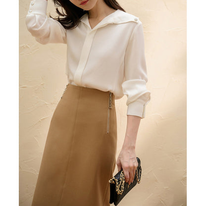 Blouse classique pour femmes avec col élégant Chic und Stil