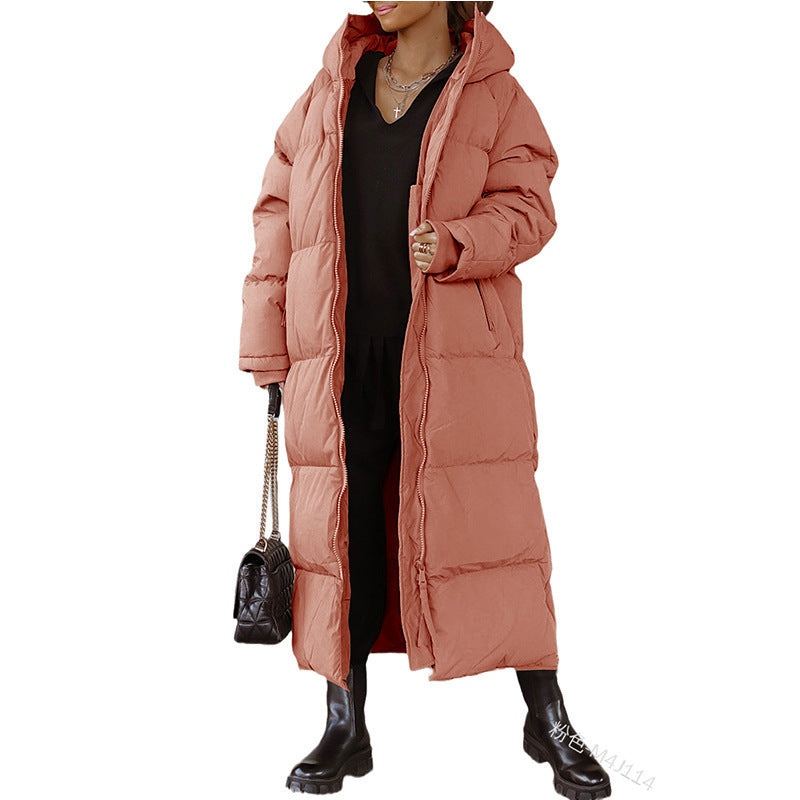 Ladies long winter quilted jacket Chic und Stil