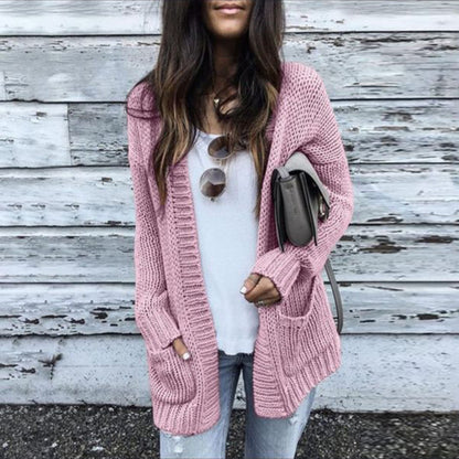 Cardigan en grosse maille pour femmes avec coupe décontractée et poches pratiques Chic und Stil