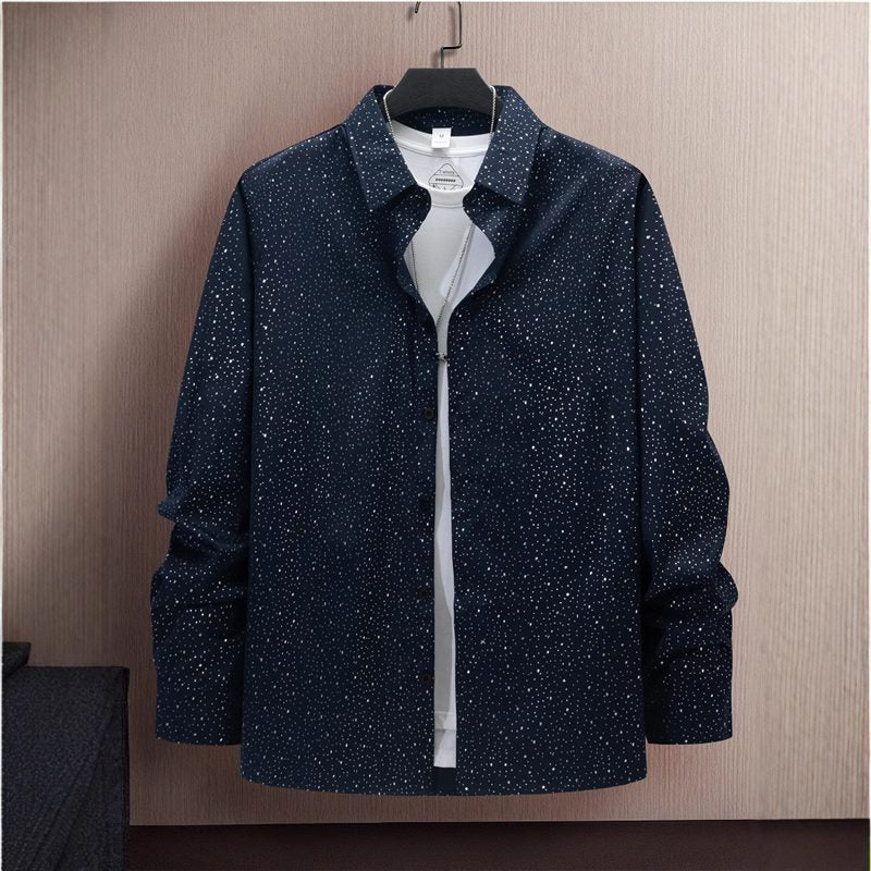 Chemise en coton décontractée pour hommes avec un motif à pois moderne Chic und Stil