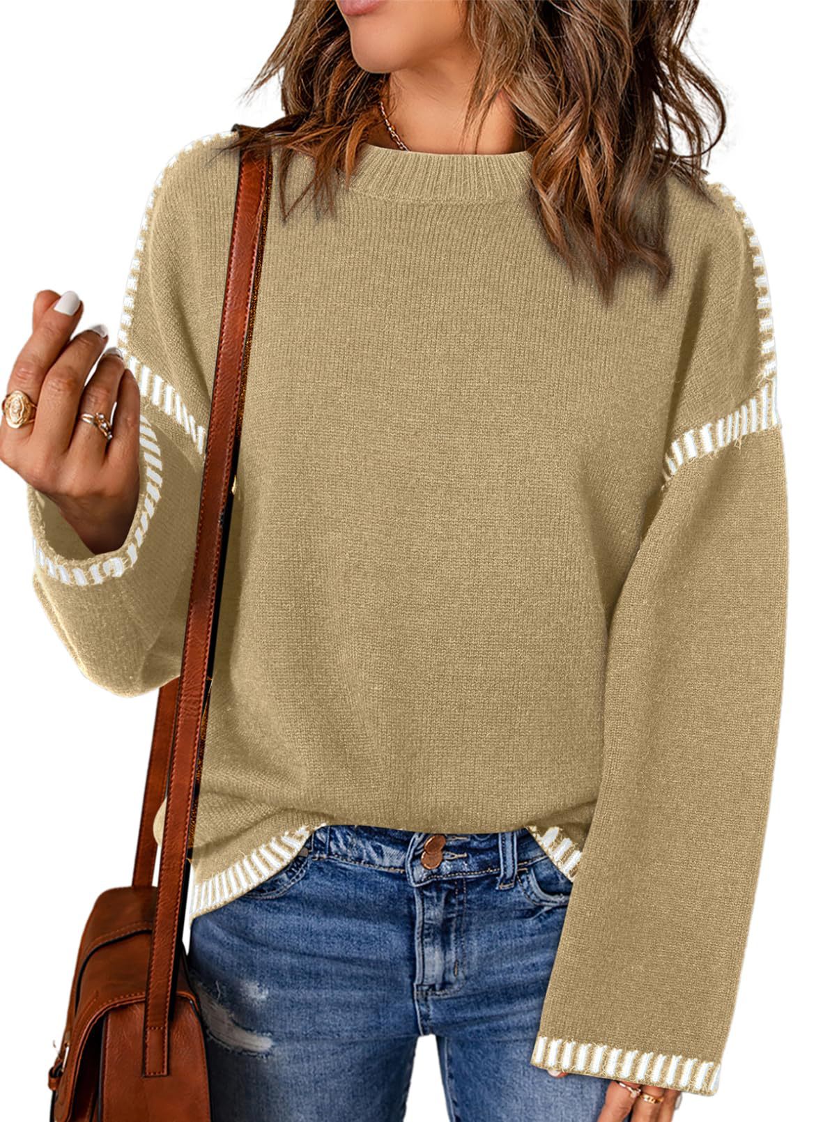 Pull décontracté pour dames avec accents rayés Chic und Stil