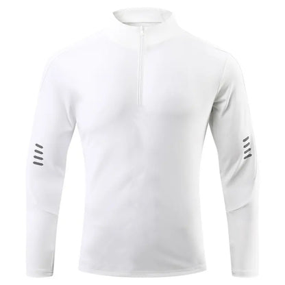 Functional long-sleeve shirt for men with high collar and innovative zipper Chic and Style