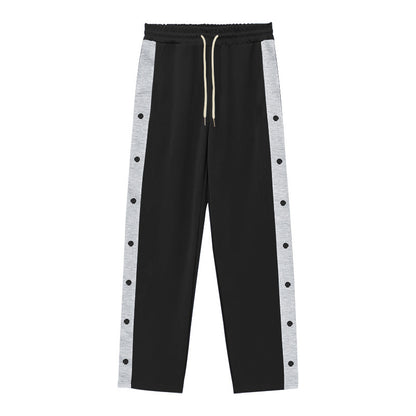 Men's sports pants with side snap buttons and elastic waistband Chic and Style