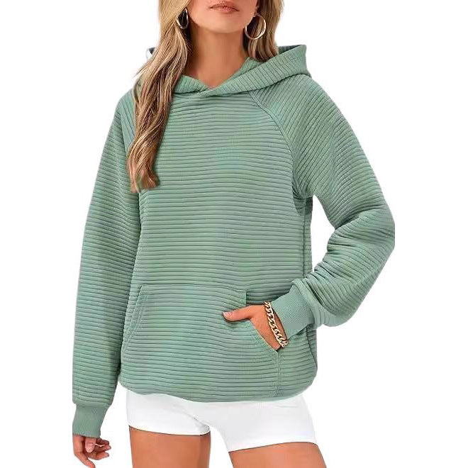 Pull à capuche décontracté pour femmes en coton structuré Chic und Stil