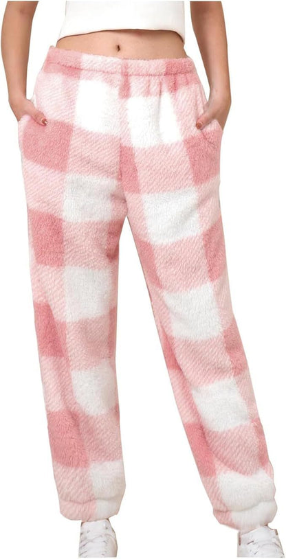 Comfortable women's lounge pants with plaid pattern Chic and Style