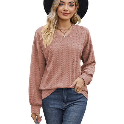 Dames pull en viscose avec motif en câble texturé et coupe décontractée Chic und Stil