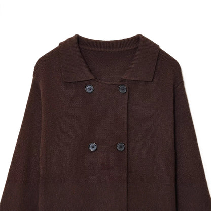 Dames élégante cardigan avec double rangée de boutons et poches pratiques Chic und Stil