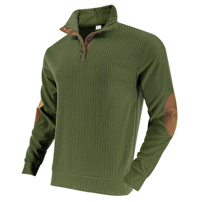 Pulli élégant pour hommes avec col montant de haute qualité et détails contrastés à la mode Chic und Stil
