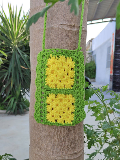 Ladies colorful crochet crossbody bag Chic and Style