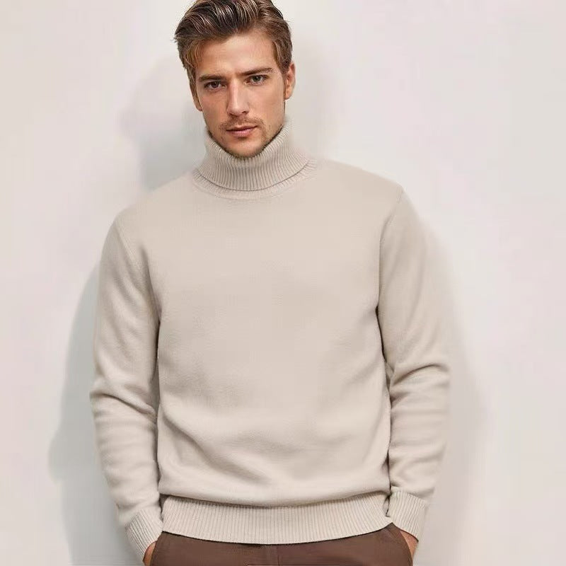 Pullover with roll neck for men in fine knit Chic und Stil