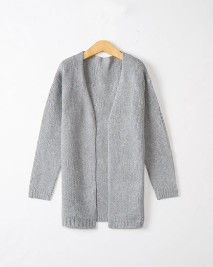 Dames Gilet ouvert en tricot avec coupe décontractée et poches Chic und Stil