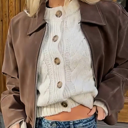 Dames Élégante Veste Oversized dans un Style Décontracté Chic und Stil