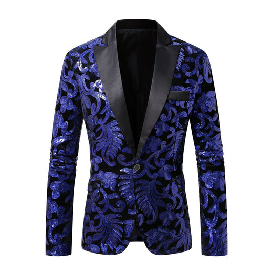 Blazer élégant pour femmes en sequins avec design floral et coupe luxueuse Chic und Stil
