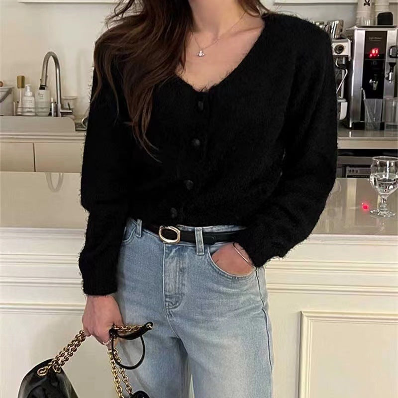 Cardigan court douillet pour femmes en matériau léger Chic und Stil