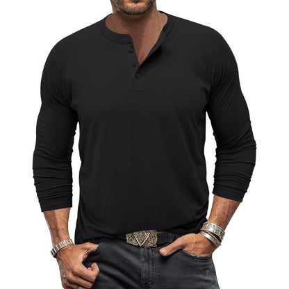 Chemise Henley à manches longues pour homme avec col moderne et détails de boutons pratiques Chic und Stil