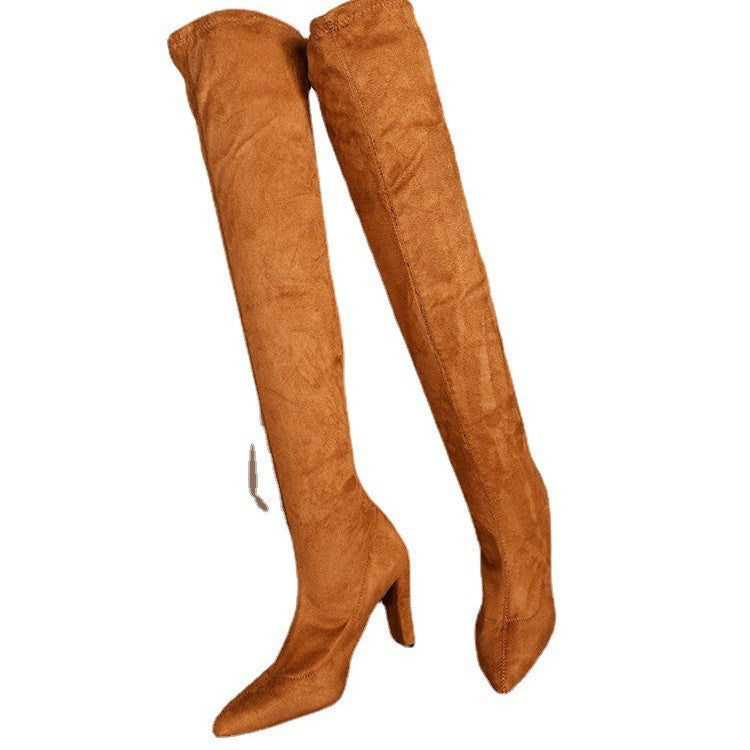 Bottes hautes pour femmes avec talon et inserts élastiques Chic und Stil