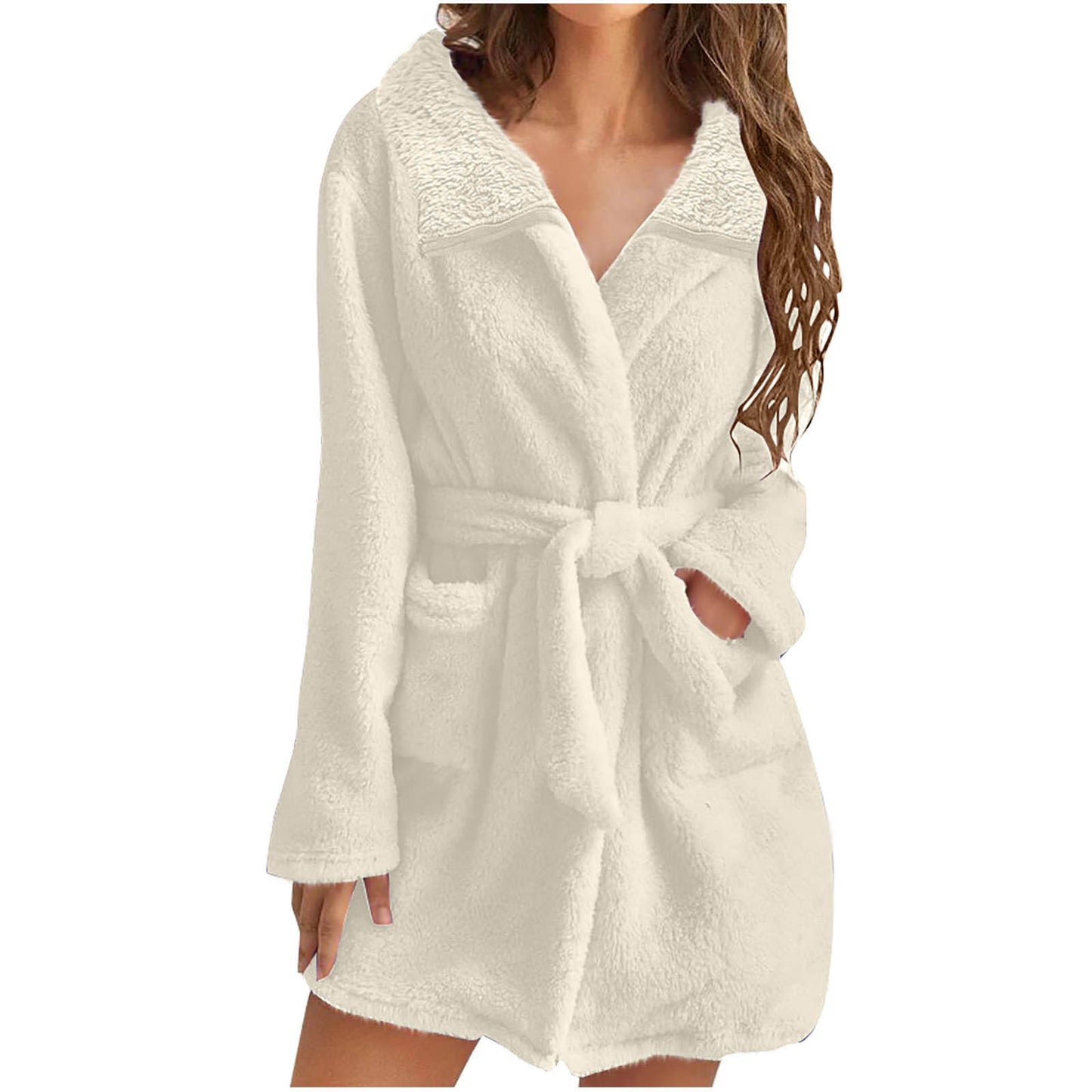 Ladies Cozy Polar Fleece Robe Chic and Style