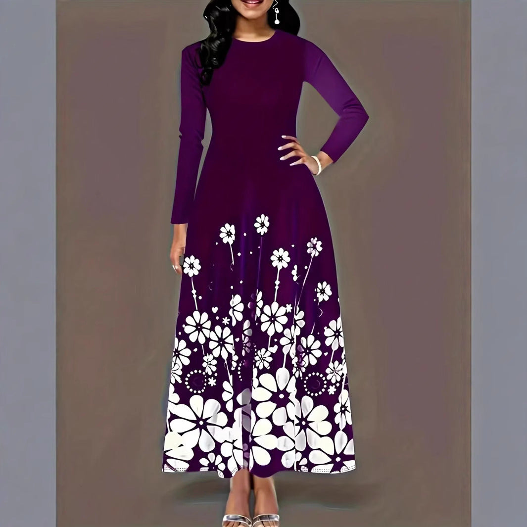 Robe maxi femme avec design floral et poches pratiques Chic und Stil
