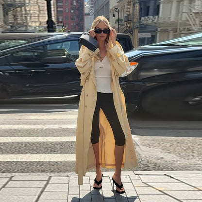 Dames Élégante Trench-coat avec coupe à la mode Chic und Stil